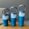 TYESO Copo de Gelo Portátil de Grande Capacidade para Mulheres, Copo Térmico para Uso Externo com Canudo, Garrafa de Água, Copo Duplo para Carro