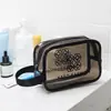 Bolsa de Tocador Transparente para Viaje, Bolsa de Cosméticos de Gran Capacidad, Bolsa Portátil para Almacenamiento de Cosméticos, Bolsa Impermeable para Fitness y Natación