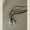 Bolsa com textura de bordado prateado pingente colar longo brincos design nicho colar ajustável de alta qualidade simples feminino