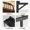 Cama de siesta reforzada para adultos, cama de hierro doble plegable, cama individual plegable para uso doméstico, cama de madera maciza para viviendas de alquiler