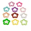 Colgante Estrella de Cinco Puntas Calada Color Sólido/Transparente Acrílico Colgante Accesorios para Joyería Hecha a Mano DIY Llavero Colgante para Bolsa