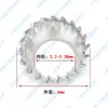 Arandela de seguridad dentada cónica de acero inoxidable 304, embudo dentado externo, junta en forma de sierra, anti-floja, M3-M10
