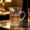 Caneca de vidro transparente Jingyu xícara de café com alça de vidro de alta qualidade resistente ao calor estilo ins com boa aparência