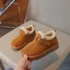 Sapatos de algodão Birken infantis inverno com mais veludo para meninos e meninas sapatos felpudos de bebê 2026 slip-on sola macia antiderrapante quentes sapatos de algodão