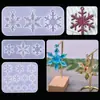 Molde de Silicona de Copo de Nieve con Goteo de Pegamento de Cristal Colgante Etiqueta Colgante Adornos Navideños Molde Grande Accesorios Manualidades DIY