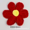 J05 Novo Cachecol, Chapéu, Suéter Versátil de Crochê Feito à Mão com Flor de Seis Folhas Bai Xi, Suéter de Lã Infantil com Flores