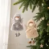 Nuevo colgante de ángel de peluche con alas de cornamenta de dibujos animados de Mingguan, accesorio para árbol de Navidad.