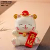 Figura Criativa Fofa Maneki-neko com Cabeça que Balança Decoração de Resina para Mesa de Escritório em Casa Artesanato Lembrança Presente