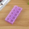 Caja de Almacenamiento Grande Transfronteriza de Doble Fila y 10 Compartimentos, Caja de Plástico Rectangular, Materiales para Arte de Uñas DIY, Caja de Almacenamiento de Joyería