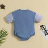 Ropa de bebé europea y americana, mono de verano nuevo de manga corta, mono triangular para bebé, multicolor