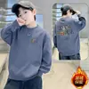 Sudadera para Niños 2026 Nuevo Otoño Cuello Redondo Mediana y Grande Niños Niños Casual Manga Larga Holgada Ropa Infantil Capa Base Moderna