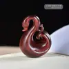 Novo Pingente de Madeira Sólida Cisne Pequeno de Sândalo Acessórios para Colar Artesanais DIY Chaveiro para Celular de Casal Masculino e Feminino