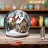 Impresión Plana Transfronteriza 2D Plano Giratorio 360 Escritorio con Luz Árbol de Navidad Giratorio Bola de Nieve
