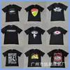 Transfronterizo Nuevo Cort Camiseta de Manga Corta Alcatraz Logo de Letras Estampado Cuello Redondo Casual Americano Holgada Media Manga