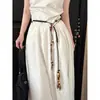 Cadena de Cintura Trenzada de Cuerda Estilo Bohemio para Mujer, Estilo Étnico Retro Exótico, Accesorio de Cinturón a Juego para Vestido, Mismo Estilo que Lleva Chloe Xue