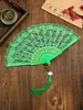 Ventoinha de Renda Retro Europeia para Mulheres, Ventoinha de Orquídea de Verão, Adereços de Fotografia para Dança e Performance, Leque Dobrável