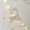 Decoraciones navideñas transfronterizas, colgantes de renos navideños con purpurina, adornos para árbol de Navidad, decoración de ambiente festivo para interiores