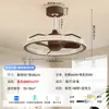Nova luminária de teto ventilador de quarto estilo vintage francês, ventilador de teto moderno minimalista silencioso com luz integrada de proteção ocular para salas de estar e jantar