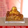 Cornucopia para el hogar adornos feng shui Jade Blanco vidrio Buda sonriente Buda panzón adornos de decoración de fortuna para empresa al por mayor