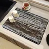 Temu Venda Quente Tapete de Secagem Bancada da Cozinha Tapete Absorvente Textura de Madeira Tapete Absorvente de Mesa Estilo Nórdico Jogo Americano Mesa de Jantar