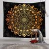 Tapiz de mandala nórdico con fondo de yoga, tela decorativa para pared, tapiz mural con impresión digital