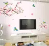Adesivos de Parede Flor de Pessegueiro Removíveis de PVC Sala de Estar Quarto Fundo de TV Decorativos Flores Adesivos Atacado AY9189