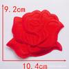 Adesivo de Aplique Flor Rosa de Tamanho Grande, Médio e Pequeno para Toalha de Mesa de Hotel e Lençol de Cama Reparo de Manchas Decalque para Passar a Ferro Adesivo para Tecido com Furo de Cigarro