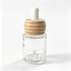 Garrafa Plana de Ombro Nova do Fabricante 20ml 30ml 50ml 80ml 100ml Vidro de Grau Alimentício Garrafa Dosadora para Essência Óleo Essencial