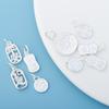 Plata de Ley S925 Plata Lisa Auspicioso y Ruyi Paz Alegría para estar en la lista de honor cada examen debe aprobar los Nueve Palacios Bagua Accesorios diy
