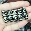 Fábrica de Collares de Cuentas Dzi de Ágata Natural del Tíbet con Proceso de Incrustación de Tres Ojos y Nueve Ojos Desgastados de Color Marrón