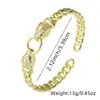 Distrito Lu Tendencia de personalidad europea y americana animal cabeza de leopardo pulsera exagerada hip-hop atmósfera de lujo dominante pulsera abierta