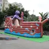 Parque de Juegos Inflable Comercial Grande, Parque de Diversiones para Niños con Instalaciones de Juego Multifuncionales, Base Antideslizante de PVC para Uso en Interiores