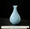 Jarrón de Porcelana de Jade Crudo de Alta Calidad Portaflores Jarrón Pequeño Adorno para Mesa de Té Escritorio Botella de Porcelana Cerámica Sensación de Gama Alta Decoración de Mesa de Comedor