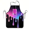 Delantal de Manicurista de Moda Transfronterizo para Salones de Uñas, Impreso en 3D, Anti-Manchas, Impermeable, Delantal Creativo y Original para el Hogar, Venta al por Mayor por Fabricante