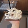 Sandalias de Verano Nuevas para Niños 2025 Niñas 1-12 Años Bebé Tejido Casual Niñas Baotou Playa Zapatos de Estudiante