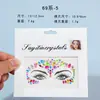 Novos Adesivos de Decoração Facial Europa e América Transfronteiriços Adesivos de Strass para Rosto Olhos de Festival de Música Festa Dançante Adesivos Coloridos de Maquiagem de Beleza
