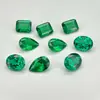 Almohada de Cristal Verde de Granate de Aluminio de Itrio Sintético Forma Ovalada Piedra Preciosa Cultivada Forma Ovalada Esmeralda Tsavorita Piedra Suelta