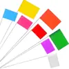 Bandera de Señalización de 21 Pulgadas 10*14 Cm PVC Bandera de Señalización Personalizada Colorida Bandera de Señalización Medidora Bandera de Hito Marcador de Riego Bandera Pequeña