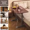 Escritorio de computadora de altura ajustable para dormitorio, uso doméstico, mesita de noche, escritorio móvil, escritorio de oficina simple, banco de trabajo de altura ajustable