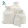 Atacado do Fabricante Sacolas de Lona Lisas Sacolas de Algodão com Cordão Sacolas de Linho Bolsas com Cordão em Estoque Entrega Rápida Resistentes