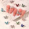 Arte de Uñas Mariposa Joyería Accesorios de Celebridad de Internet Estilo Ins Hielo Transparente Aurora Uñas Metálicas Cristal Estereoscópico Mariposa Arte de Uñas Diamante