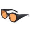 3374 Gafas de Sol de Moda Europeas y Americanas con Montura Redonda Ojo de Gato para Hombres y Mujeres Gama Alta Amazon Transfronterizo Personalizado Anti-Púrpura