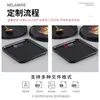 Bandeja de melamina estilo japonés Xiangyuanmei negra plato redondo para postre plato para barbacoa sushi plato para olla caliente plato de plástico