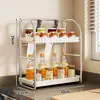 Estante de Almacenamiento de Especias para Cocina Mostrador Multifuncional Estante de Almacenamiento de Múltiples Niveles para Uso Doméstico Estante de Exhibición en Capas para Condimentos y Salsas