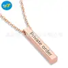 Pingente Personalizado Estilo Ins Europeu e Americano Pilar Longo Geométrico Versátil Aço Titânio de Alta Qualidade Joia para Homens e Mulheres