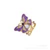Nuevo Anillo/Pañuelo Decorativo de Moda de Nicho con Hebilla Adornada con Mariposas y Pedrería, Accesorios Versátiles de Moda de Lujo Ligero al por Mayor