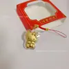 Colgante de Teléfono Dorado Llavero Gato de la Suerte Compañía de Oro Puro 999 Regalos Culturales Creativos Mayoreo