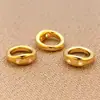 Fio Preserva-Cor Banhado a Ouro 18K Anel Fechado de Duas Aberturas Acessórios Conector de Fecho Final para Pulseira de Pérolas DIY Colar Joias