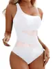 Trajes de baño 2025 Estilo Europeo y Americano Dos Piezas Ajustados Nuevo Color Sólido Traje de Baño de una Pieza Bikini para Mujeres en Stock