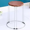 Banqueta Redonda, Banqueta de Moda de Luxo Leve, Banqueta Espessa para Casa, Banqueta para Adultos de Dormitório, Banqueta de Ferro para Adultos de Sala de Estar, Banqueta Pequena